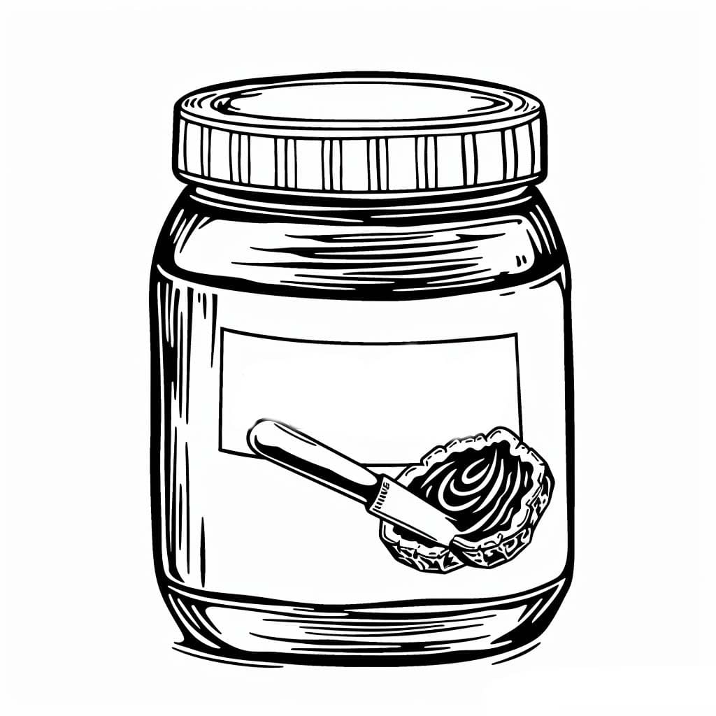 Desenhos de Desenhar Nutella muito fácil para colorir