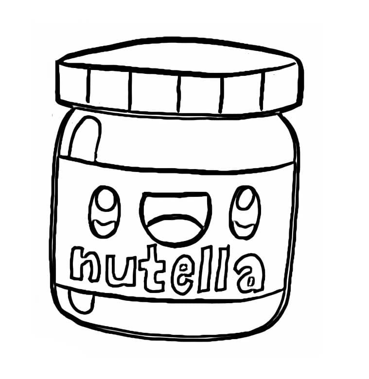 Desenhar Nutella muito simples para colorir