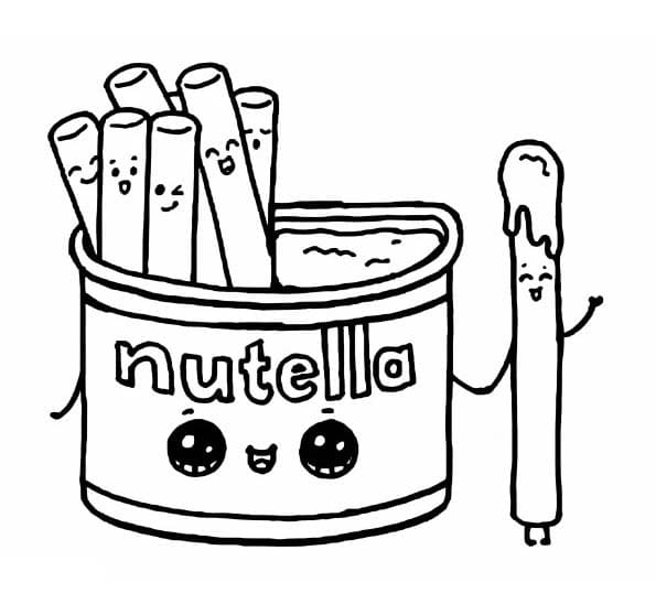 Desenhar Nutella simples para colorir