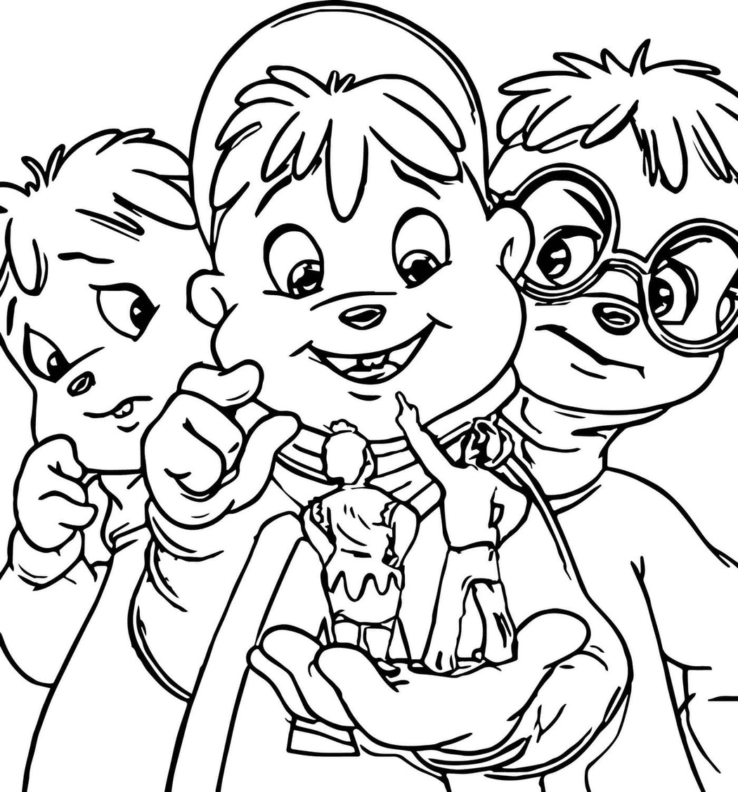 Desenhar alvin e amigos para colorir