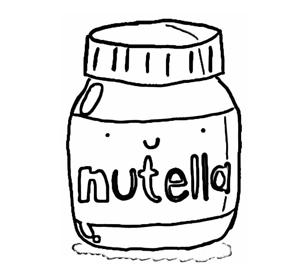 Desenhar fácil Nutella para colorir