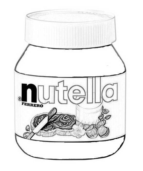 Desenhos de Desenhar imagem de Nutella para colorir