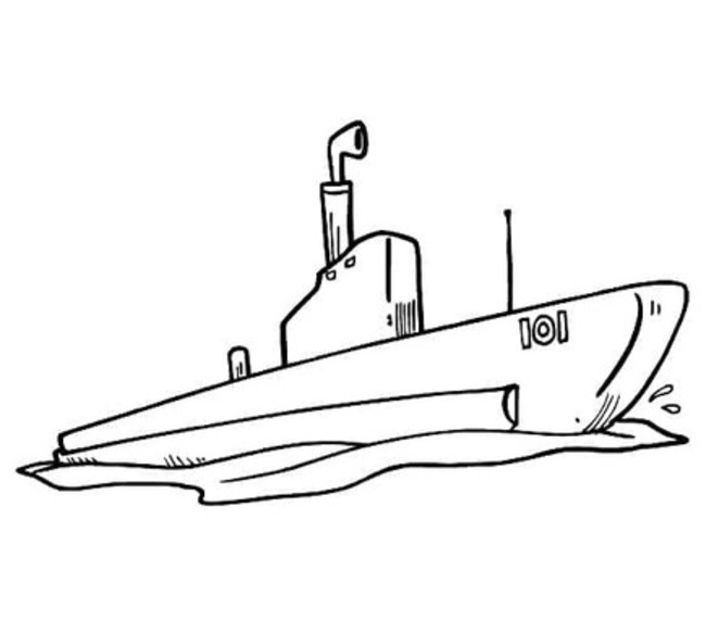 Desenhar submarino da marinha para colorir