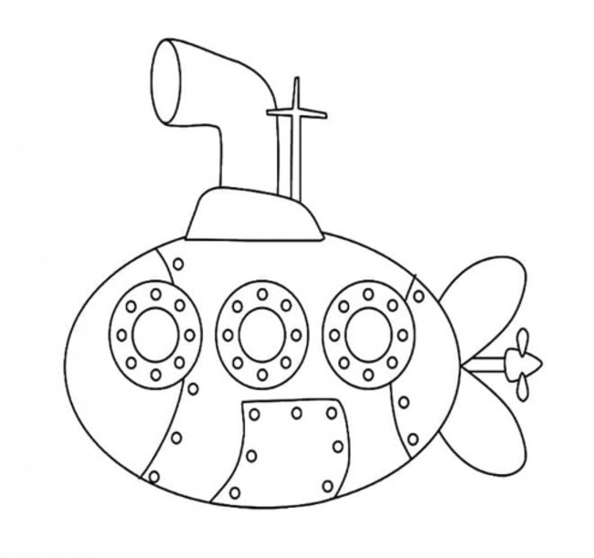 Desenhos de Desenhar submarino de graça para colorir