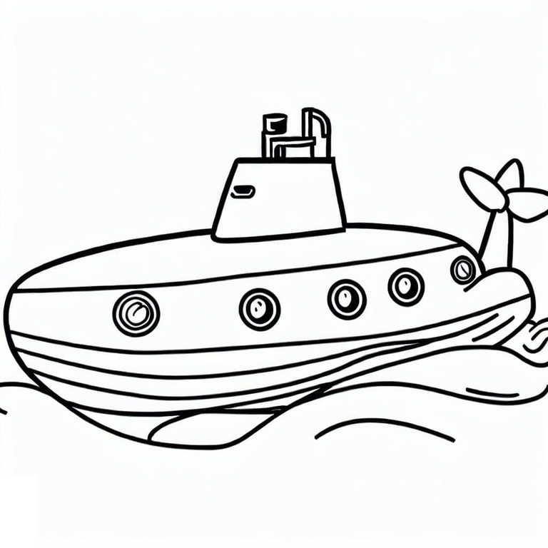 Desenhos de Desenhar submarino para colorir