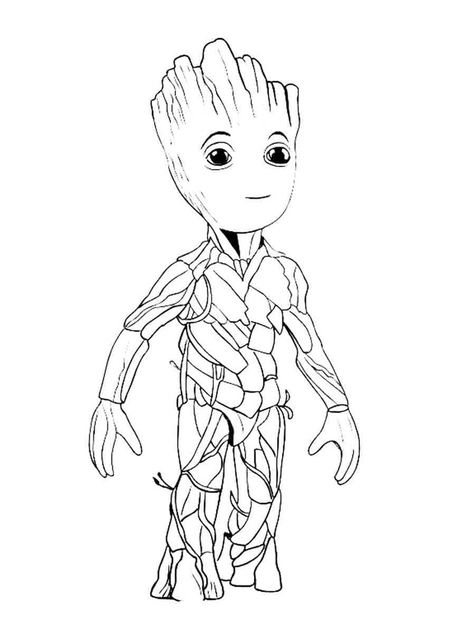 Desenhe Groot em Guardiões da galáxia para colorir