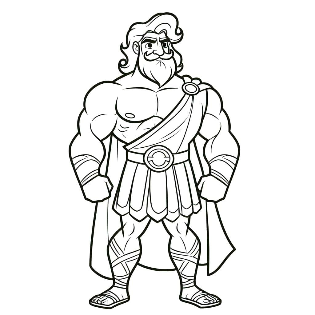 Desenhe Hércules 6 para colorir