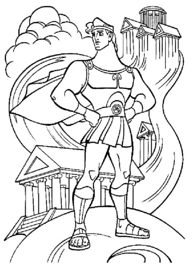 Desenhe Hércules incrível para colorir