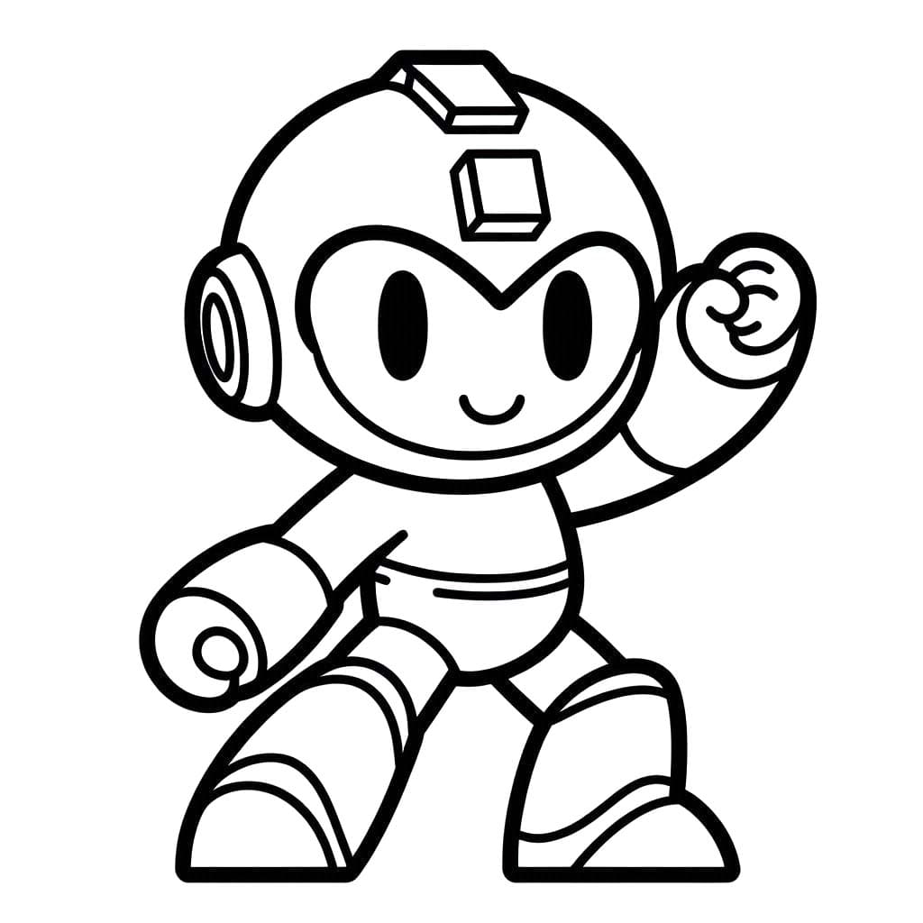 Mega Man Para Colorir