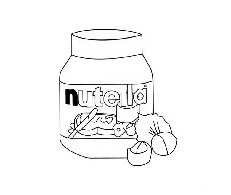 Desenhe Nutella 1 para colorir