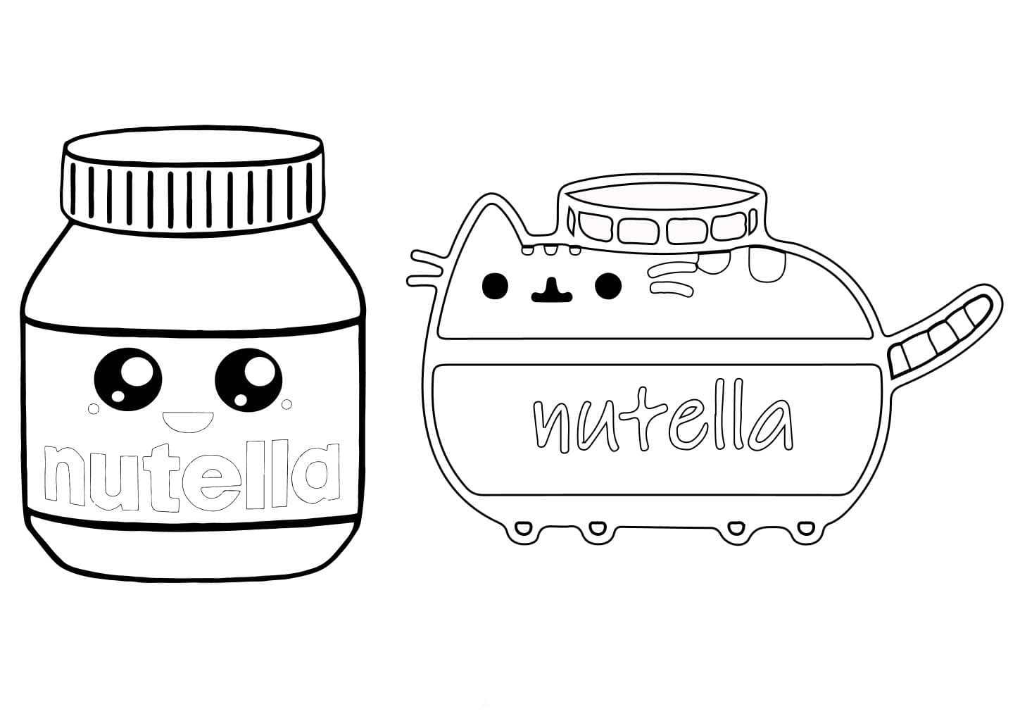 Desenhe Nutella 2 para colorir