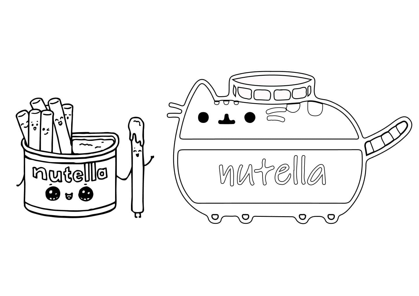 Desenhe Nutella 3 para colorir