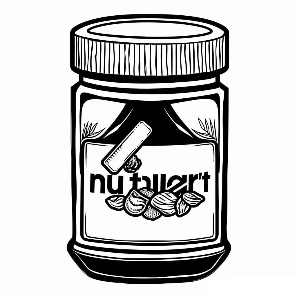 Desenhos de Desenhe Nutella básico para colorir