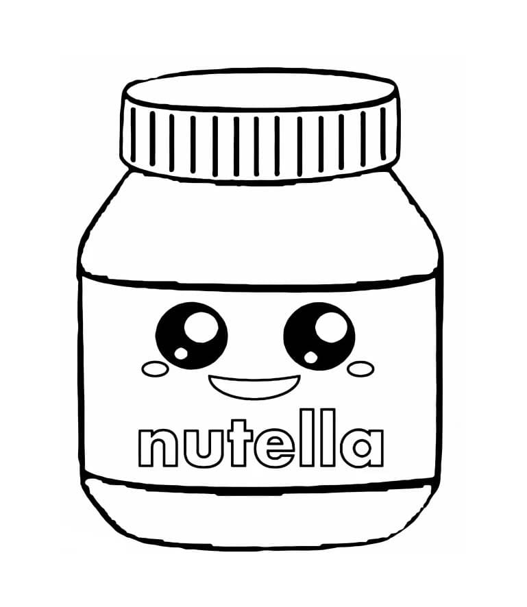 Desenhe Nutella bem básico para colorir