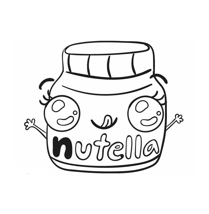 Desenhe Nutella divertido para colorir