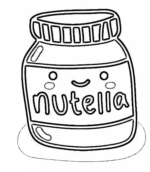 Desenhos de Desenhe Nutella fofa para colorir