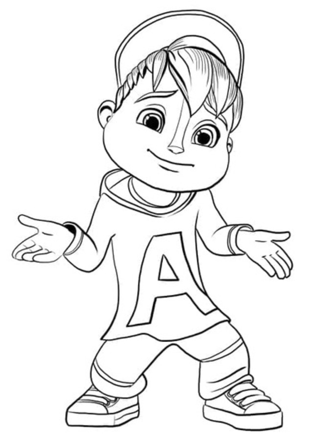 Desenhe o Alvin fofo para colorir