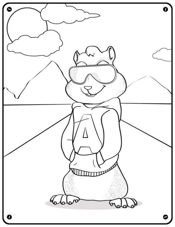 Desenhe o Alvin legal para colorir