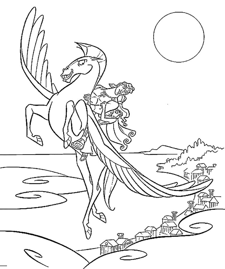 Desenhos de Desenhe o hércules da disney para colorir