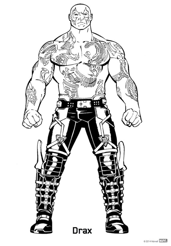 Desenhos de Desenho Drax para colorir