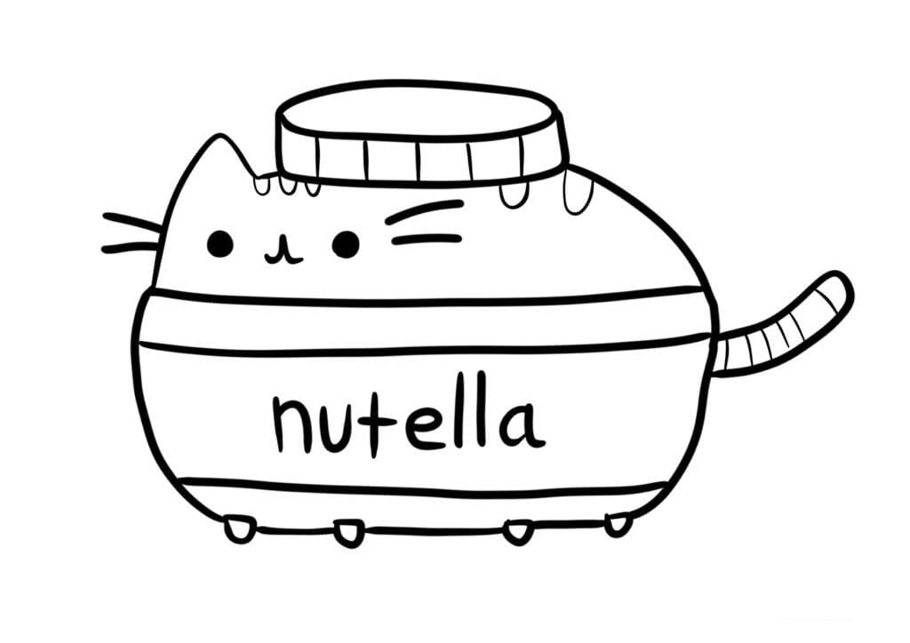 Desenho Nutella para imprimir para colorir