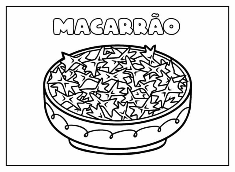 Desenhos de Macarrão 6 para colorir