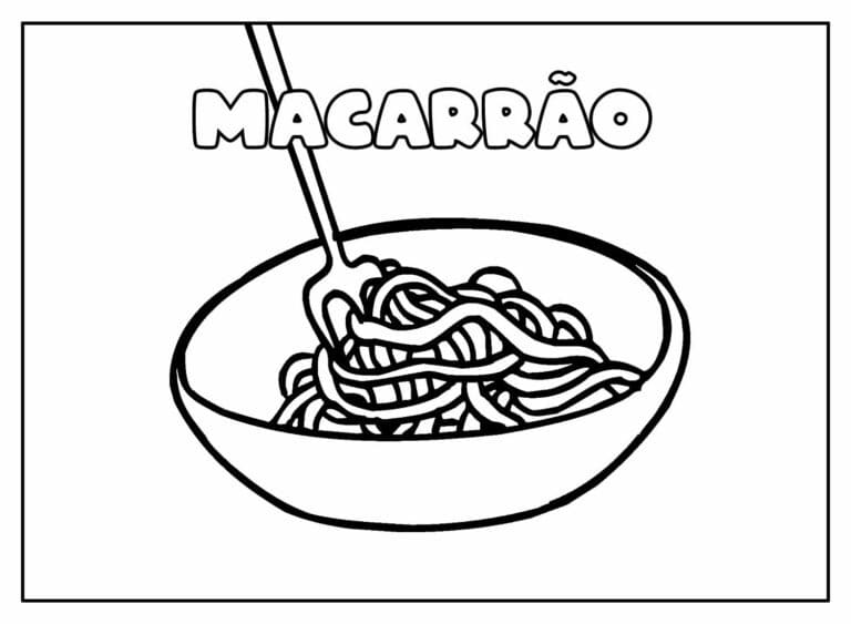 Desenhos de Macarrão 7 para colorir