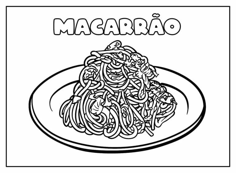 Macarrão 8 para colorir