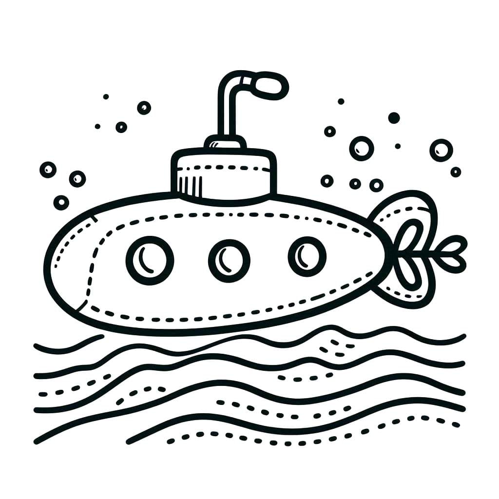 Desenhos de Submarino 2 para colorir