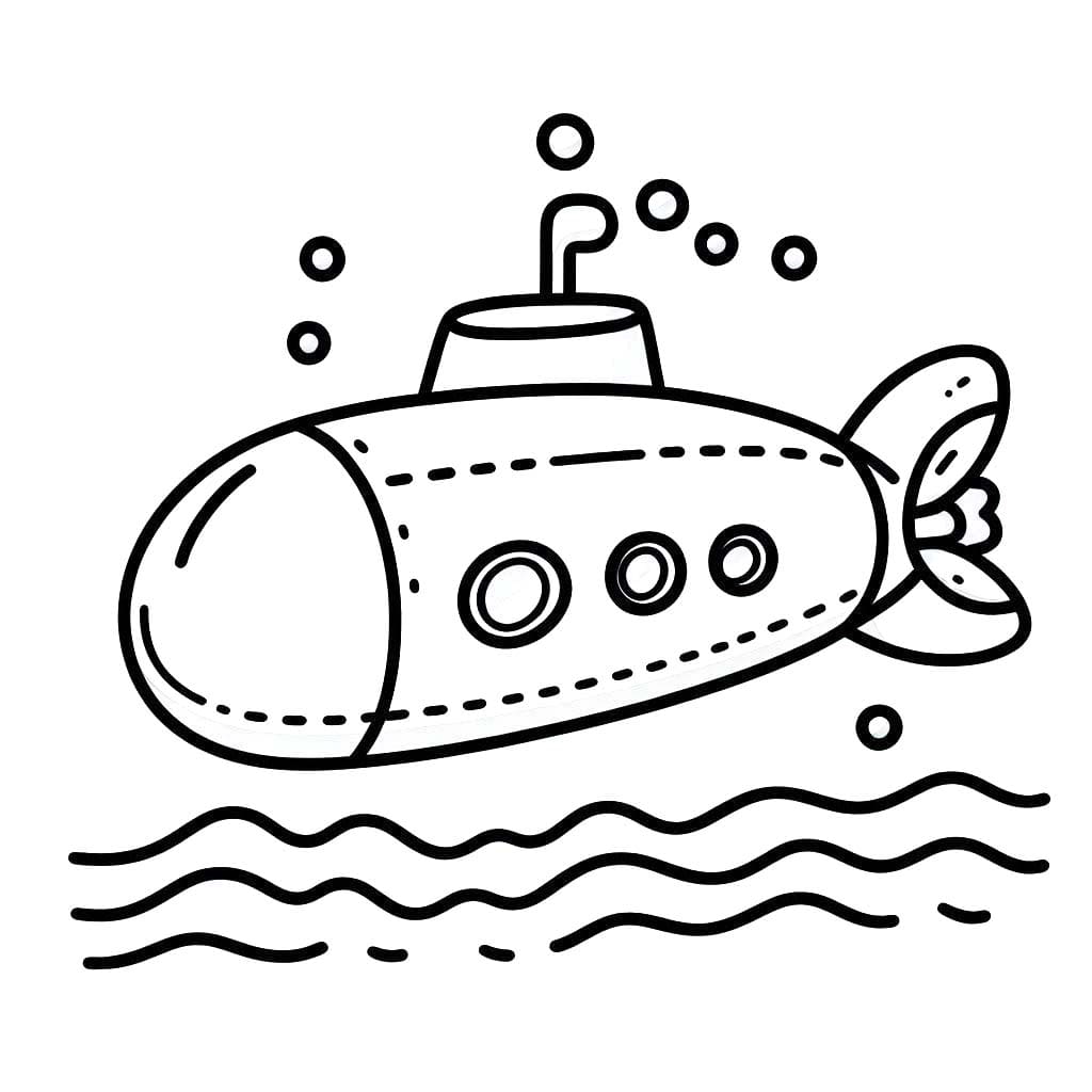 Desenhos de Submarino 3 para colorir