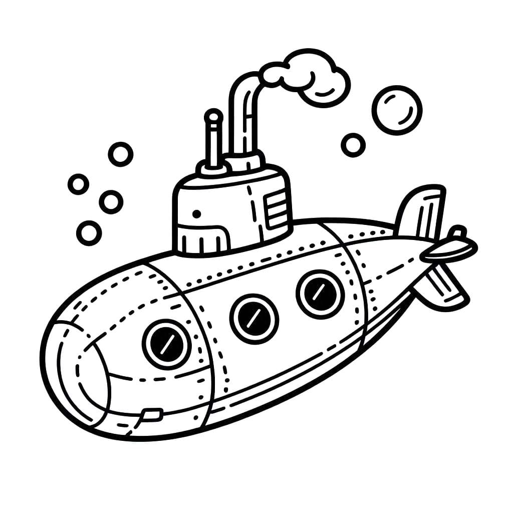 Submarino 4 para colorir