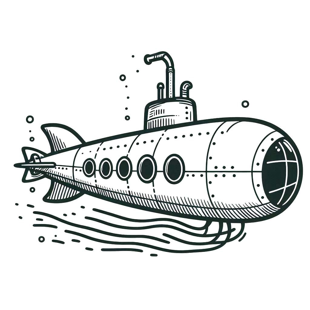 Desenhos de Submarino 5 para colorir