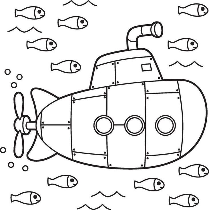 Desenhos de Submarino 8 para colorir