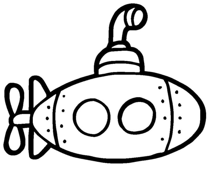 Desenhos de Submarino adorável para colorir