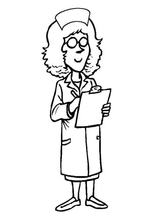 Desenhos de Desenhar Enfermeira de graça para colorir