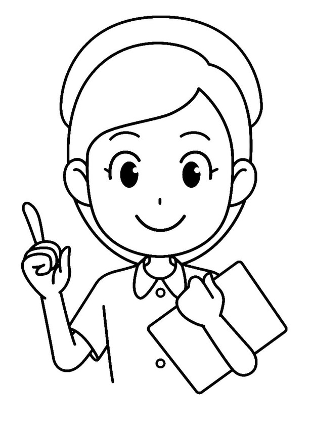 Desenhos de Desenhar Enfermeira fácil para colorir