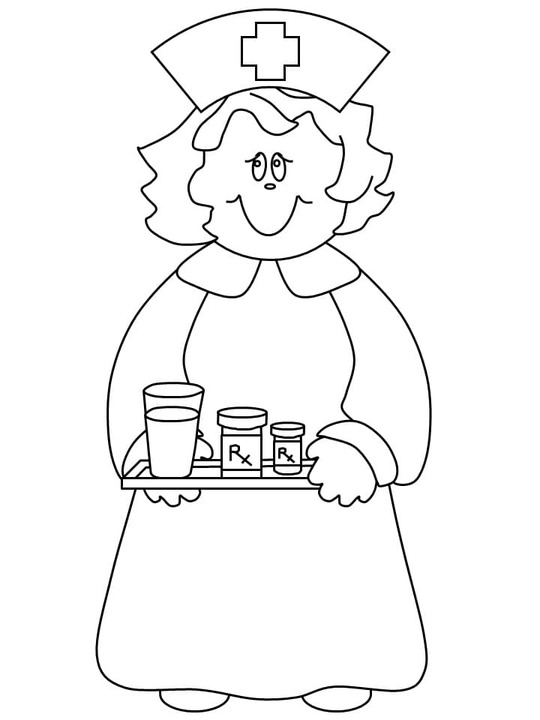 Desenhos de Desenhar Enfermeira grátis para colorir