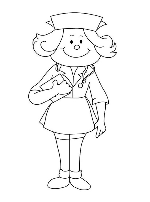 Desenhos de Desenhar Enfermeira para imprimir para colorir