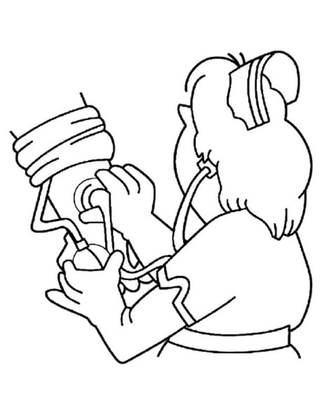 Desenhos de Desenhar imprimir Enfermeira para colorir