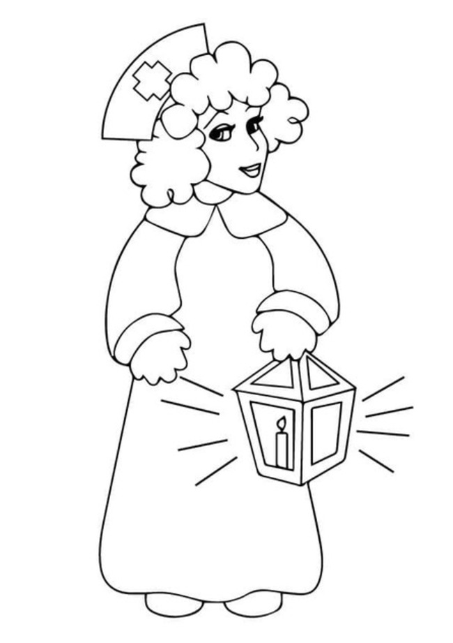 Desenhos de Desenhe a Enfermeira para colorir