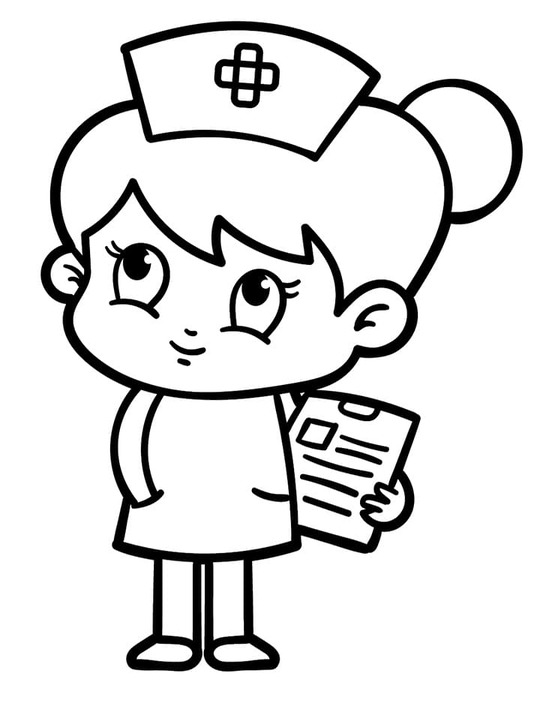Desenhos de Desenhe enfermeira imprimir para crianças para colorir