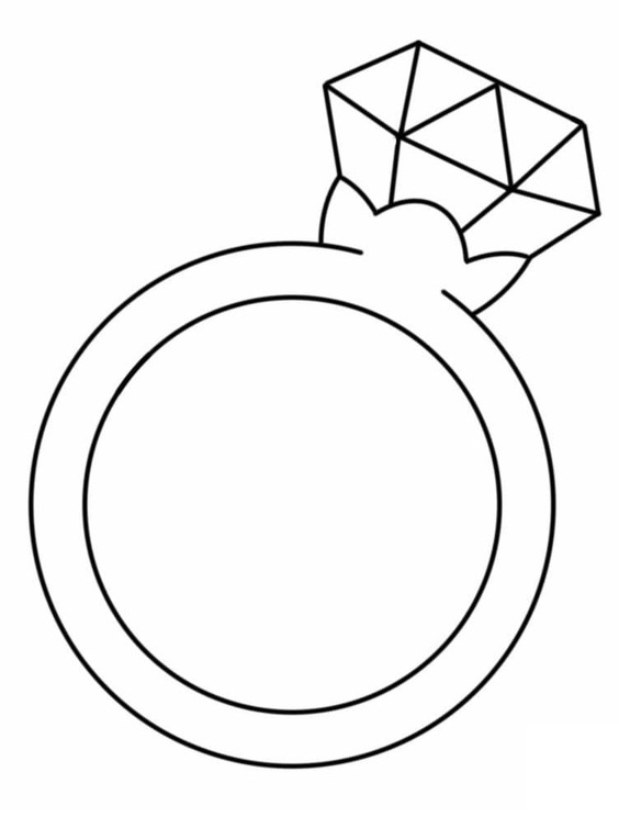 Desenhos de Anel facilmente para colorir