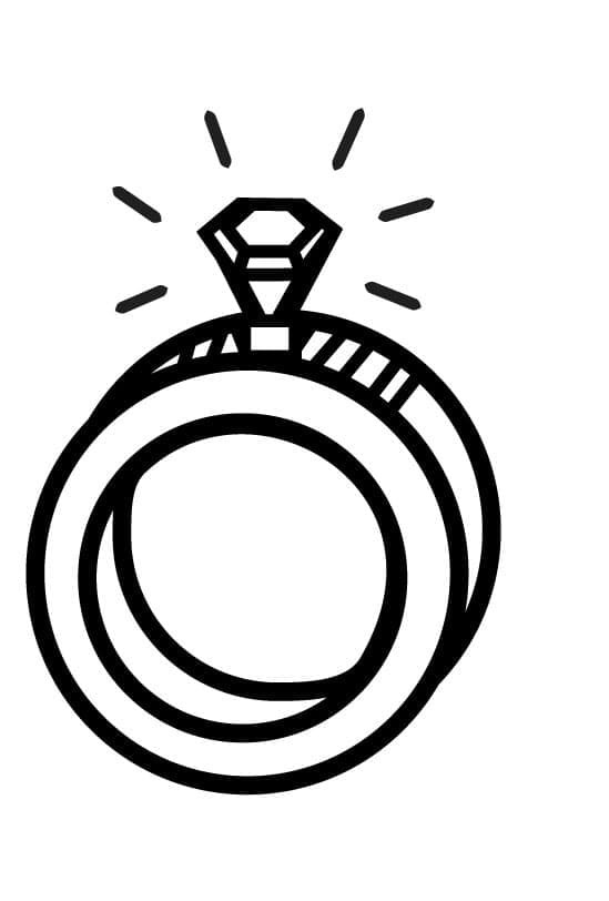 Desenhos de Anel simples para colorir