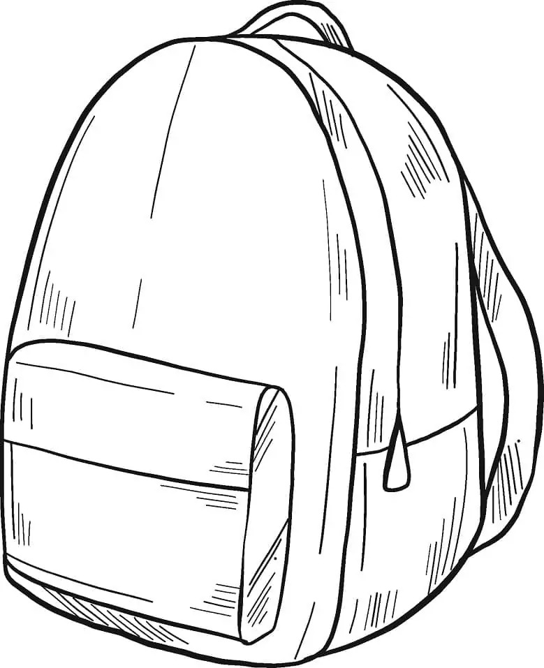 Bem básica mochila para colorir