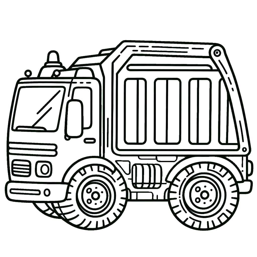 Desenhos de Caminhão de Lixo 5 para colorir