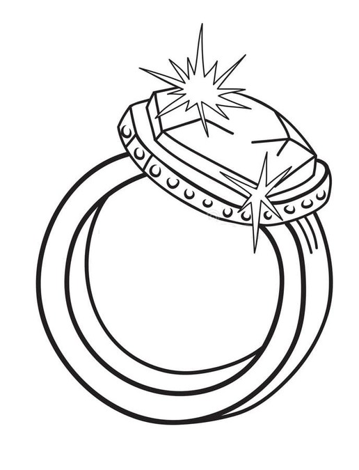 Desenhos de Desenhar Anel fácil para crianças para colorir