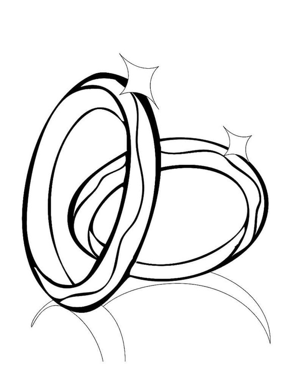 Desenhos de Desenhar Anel simples para crianças para colorir