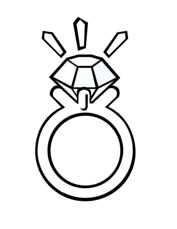 Desenhos de Desenhar Anel simples para colorir