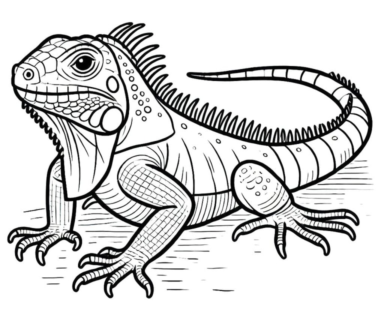 Desenhos de Desenhar Iguana grátis para colorir