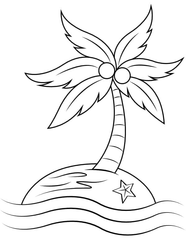 Desenhos de Desenhar Ilha muito simples para colorir